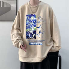 麂皮绒卫衣男大码重磅长袖t恤男JW81290-P35，男装卫衣，电商A040