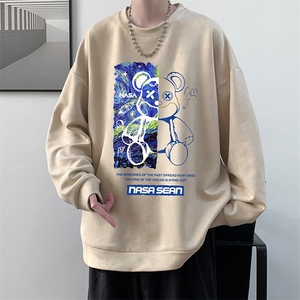 麂皮绒卫衣男大码重磅长袖t恤男 JW81290-P35图片
