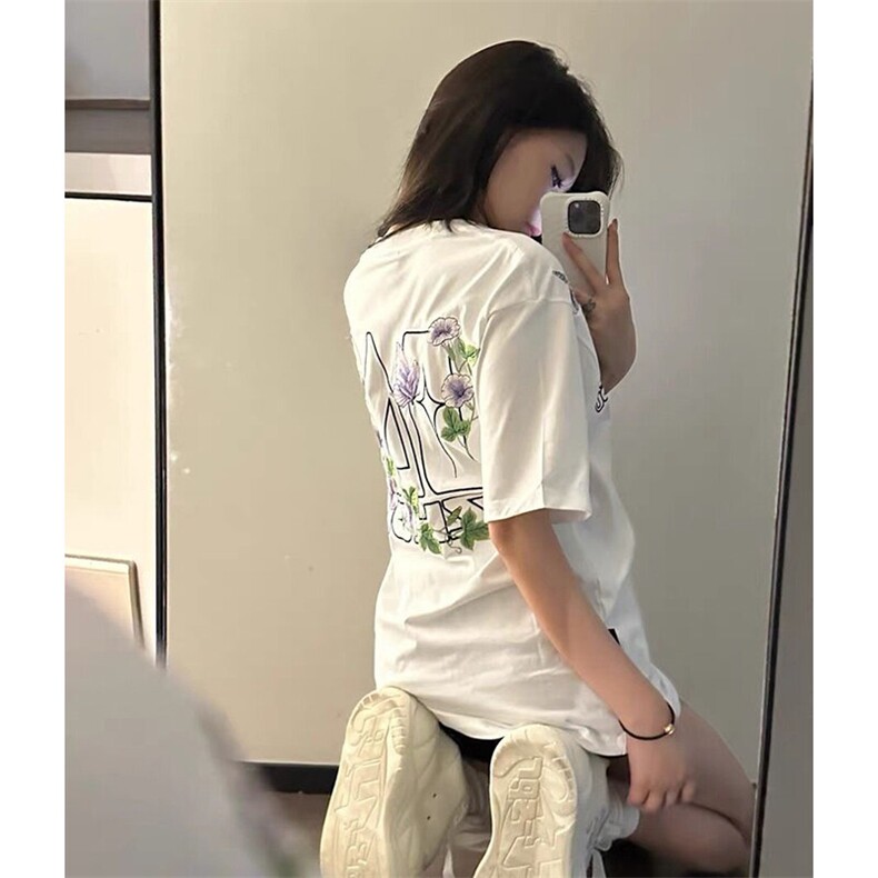万针全刺绣工艺抖音得物高品质260克重磅纯棉双纱美式高街短袖T恤,男装T恤,电商A486