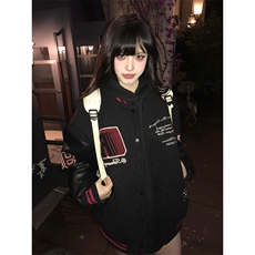 美式重磅棒球服外套男女秋冬新款字母刺绣夹克情侣上衣JHT139，男装夹克，星座1116A（原606A-3）