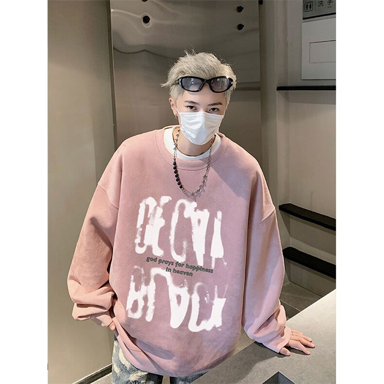 2025秋季男潮流新款wyjp-334卫衣圆领麂皮绒特p35控69,男装卫衣,星座605(原A050)