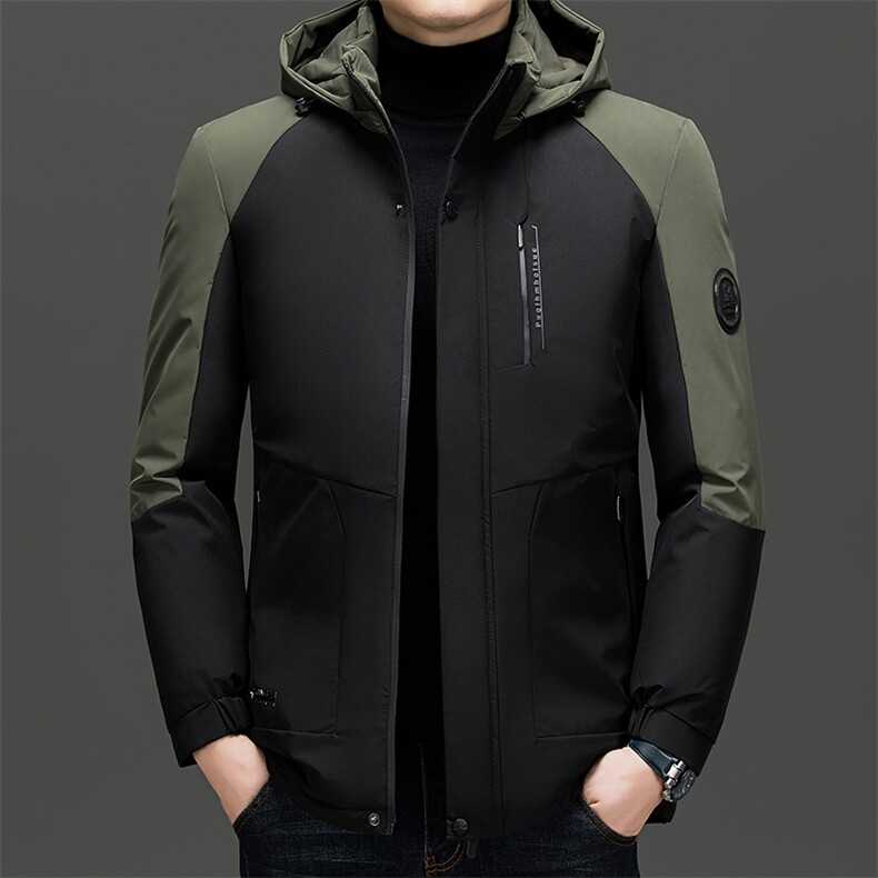 连帽加厚棉服男工装撞色外套冬季中青年户外保暖潮流男装冲锋衣,男装夹克,电商B212（原钱塘6029）