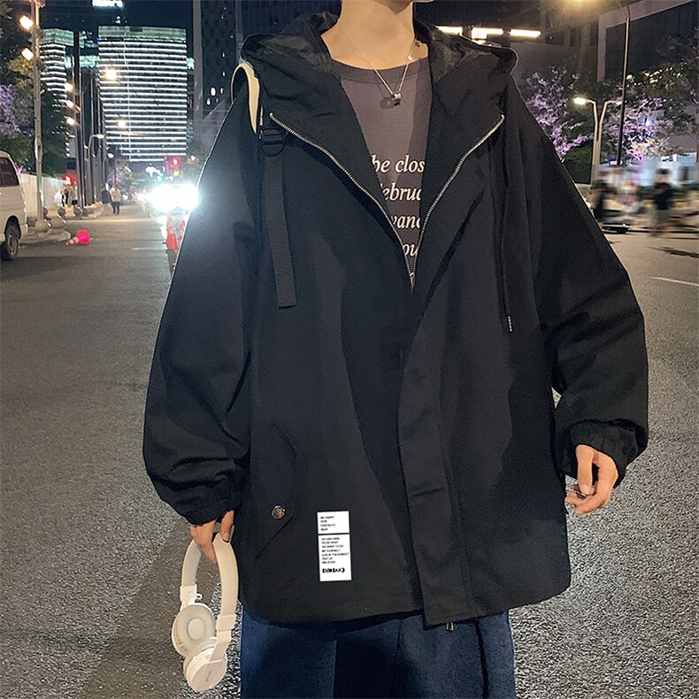 JK41045-P85 加棉款-P115 纯棉连帽夹克男士大码工装夹克男外套男图片
