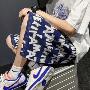 夏季克莱茵蓝五分裤休闲裤宽松舒适短裤A061-RDK6002-P40图片