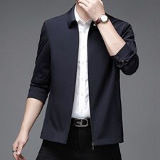 男装立领夹克男2023春季新款中青年男装商务免烫外套JHL9788-P120,男装夹克,电商B212（原钱塘6029）