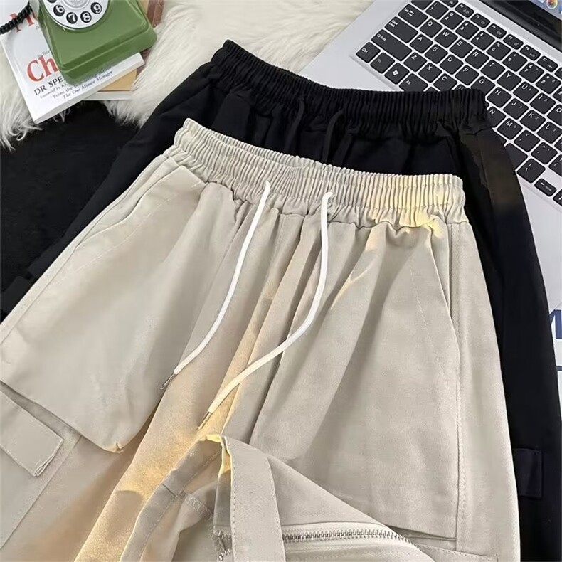 休闲短裤男韩版潮流拉链开衩高街帅气2023夏季ins五分裤K4066-P38,男装休闲裤,星座412-3