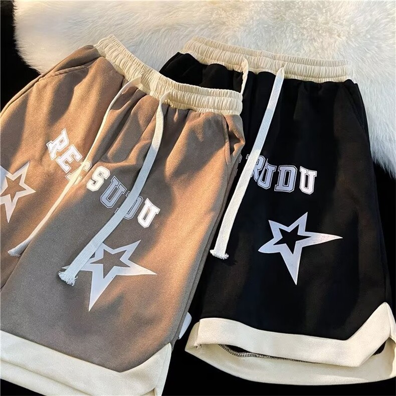 五分裤青春流行宽松型时尚潮牌哈伦裤潮男夏季微弹中高腰休闲裤,男装休闲裤,四季星座218-1