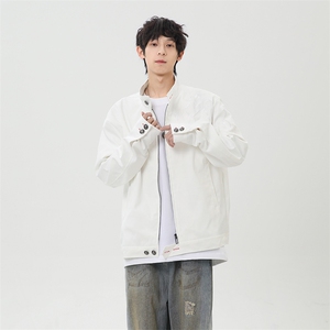 春季新款港风美式提花刺绣痞帅立领夹克男 XZ213-JK1000-P88控118图片