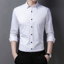 Z1827男式2023冬季新款长袖加绒衬衫修身免烫衬衣P72,男装衬衫,电商B360