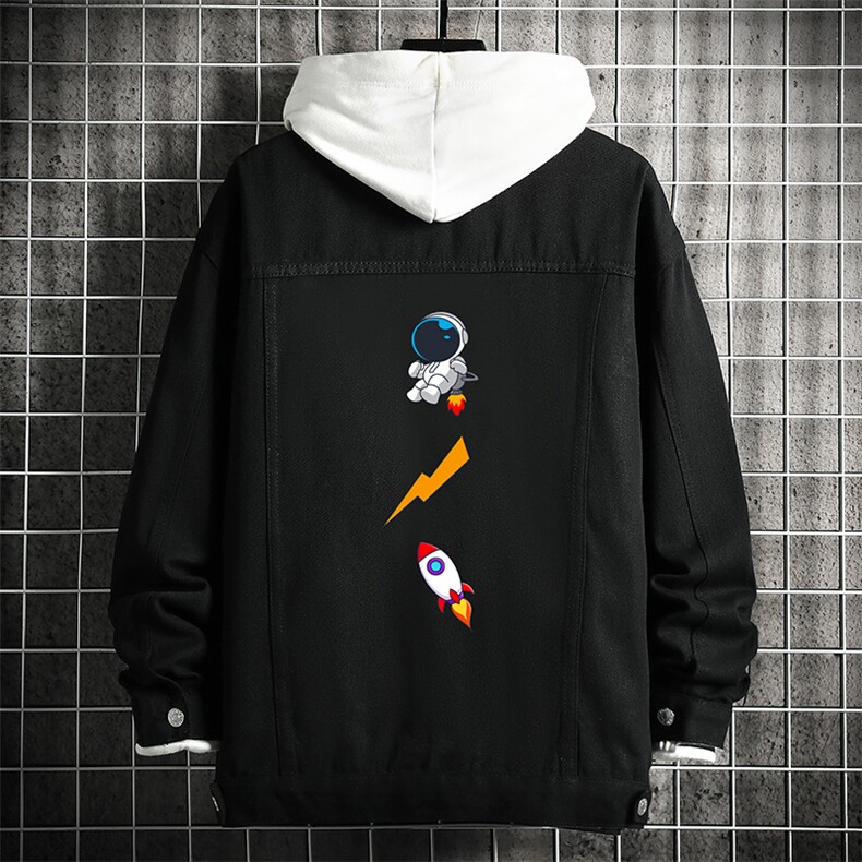 牛仔夹克男大码牛仔外套男茄克 NJ77165-P60加绒款-P75图片