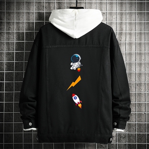 牛仔夹克男大码牛仔外套男茄克 NJ77165-P60加绒款-P75图片