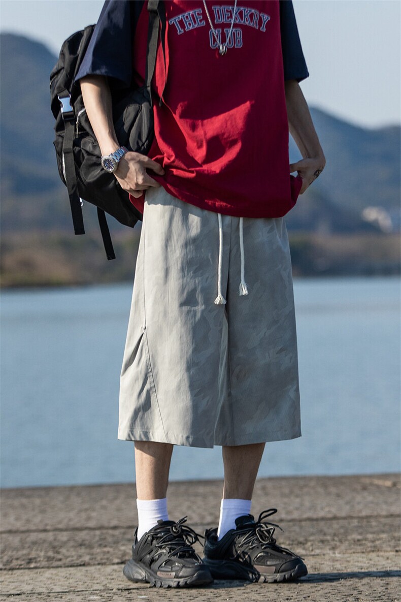夏季新款迷彩面料立体剪裁工装短裤宽松休闲七分裤男2552特批36,男装牛仔裤,电商C305A