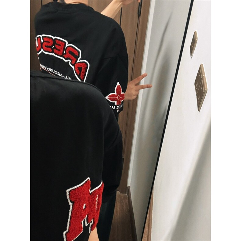 【有货】BK904CC-特P35美式重工刺绣短袖T恤男女,男装T恤,星座1007（原301D）
