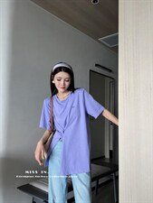 现货小众设计师款垫肩T糖果色，其它，蜜思印·金