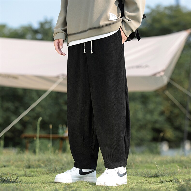 风男士秋冬季灯芯绒休闲裤男日系复古直筒宽松长裤子WK20-P45,男装休闲裤,星座219