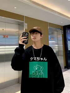 2024秋 340克抖音品质 印花圆领卫衣宽松 216-2-WY100-P40图片