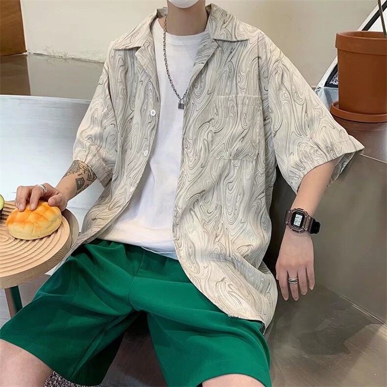 夏季短袖衬衫四面弹短袖衬衫GC19P28图片