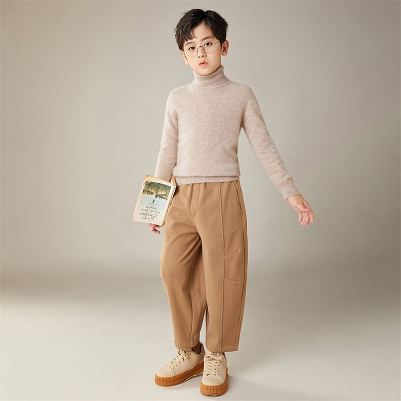 2025春秋新款羊绒衫女100纯山羊绒高翻领时尚洋气纯色百搭针织衫图片