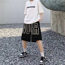男夏季潮流时尚休闲短裤发泡五分裤高质防棉D95P28图片