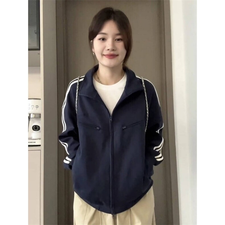 5741-P45美式新款复古双杠韩系外套棒球服卫衣,女装短外套,星座617A-2