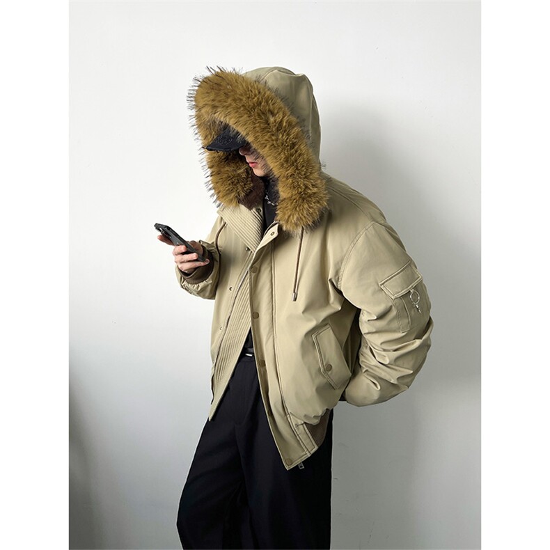 [现货座山雕羽绒服]连帽毛领加厚保暖休闲外套5D1200TP220368,男装羽绒服,电商A102