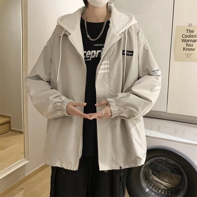 假两件外套男2023新款春秋季连帽上衣J18P65,男装夹克,星座1116-2