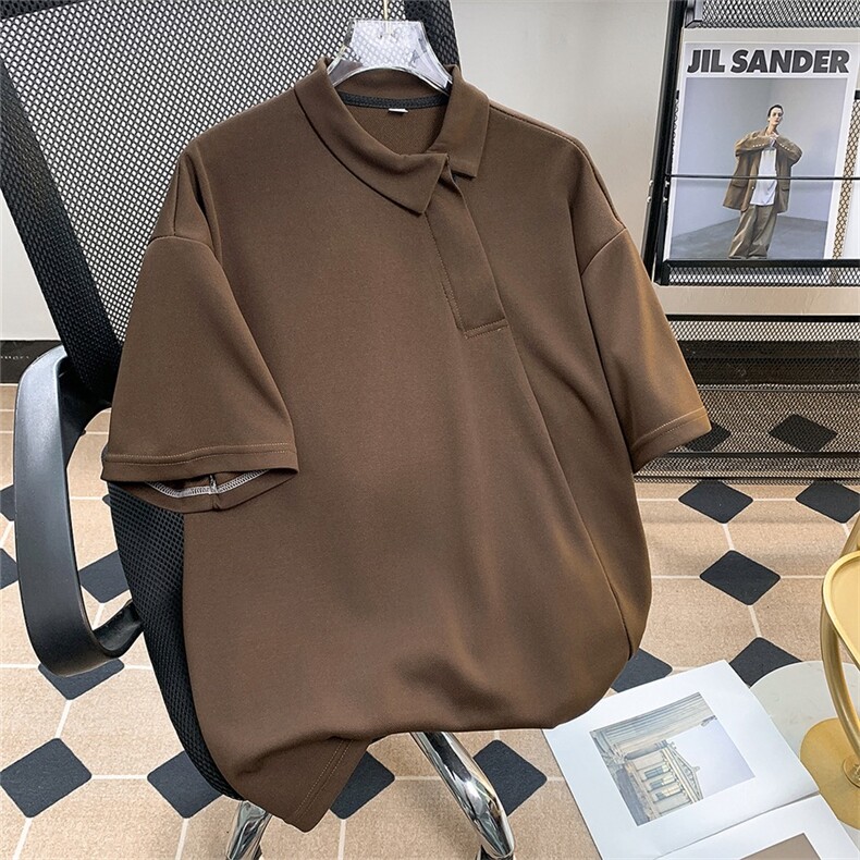 夏季新款纯色上衣纽扣口袋短袖Polo衫CT57P36，男装Polo衫，星座1116-2