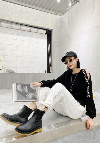 （现货）新款秋装针织漏肩卫衣，女装卫衣/绒衫，大麦