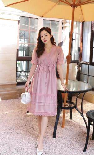 天丝提花连衣裙，女装连衣裙，天使公主