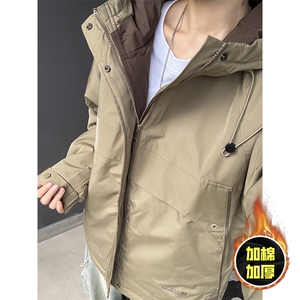 现货5W件冬季三防美式boxy解构连帽雪山冲锋衣棉衣男女棉服厚外套图片