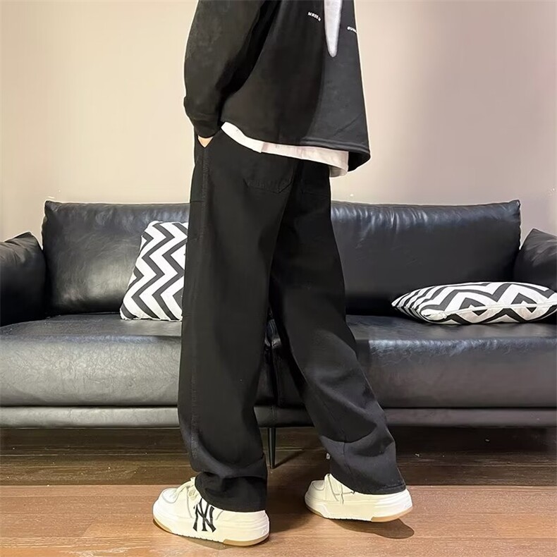 牛仔裤男秋季潮大码休闲裤子高街N1763P45,男装牛仔裤,星座1116-2