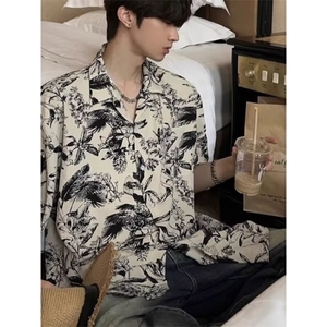 网络图现货！！ 宽松冰丝衬衫杏色RG151-P40图片