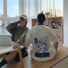 秋冬chic网红动漫情侣毛衣上衣针织衫保暖时尚毛衣T015，男装针织衫/毛衣，星座1501