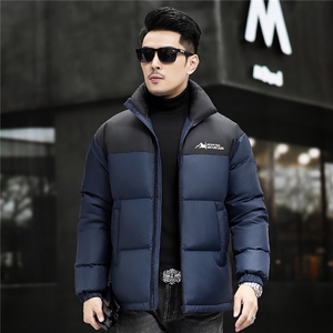 2025新款冬季短款90绒子白鸭绒羽绒服外套中年男装加厚羽绒服夹克,韩国 冬季 男装搭配图片