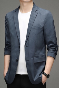 D6629968秋冬新款男士西服薄款商务休闲男装外套通勤外衣图片