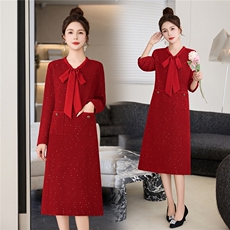 罗得堡2026年春装新款连衣裙气质修身毛呢2601,女装罗得堡2026年春装新款连衣裙气质修身毛呢2601,女装连衣裙,罗得堡,罗得堡