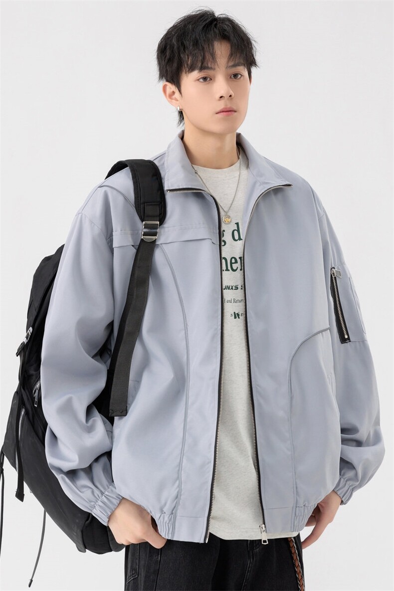 25春新款高街美式夹克宽松得物二开模特图现货C323-1-JK6004-P78,男装夹克,电商C323-1