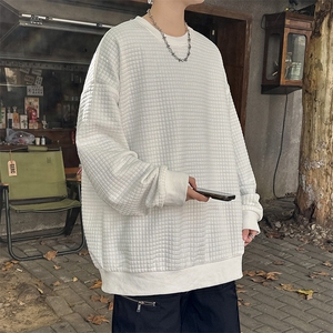 S210/P35春装新款圆领卫衣男大码宽松潮牌长袖T恤休闲套头外套图片