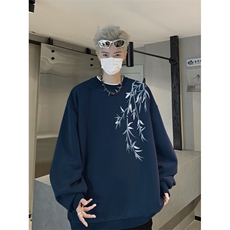 抖音品质秋季新款风纯棉印花宽松圆领卫衣wycm262特批28-控49，男装卫衣，星座605(原A050)