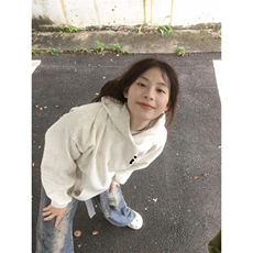 CX275-P49美式灰色卫衣女2025新款小个子秋冬宽松慵懒风，男装卫衣，电商B323A