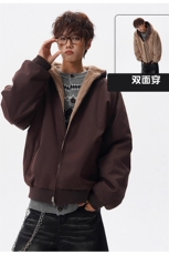 双面穿加绒坐山雕棉衣男xh169-特p90，男装棉衣，电商B367