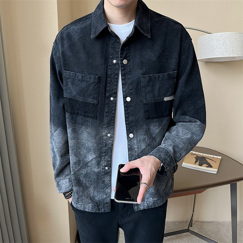 牛仔夹克男牛仔衬衫薄外套大货B321-2338，男装夹克，电商B321-1