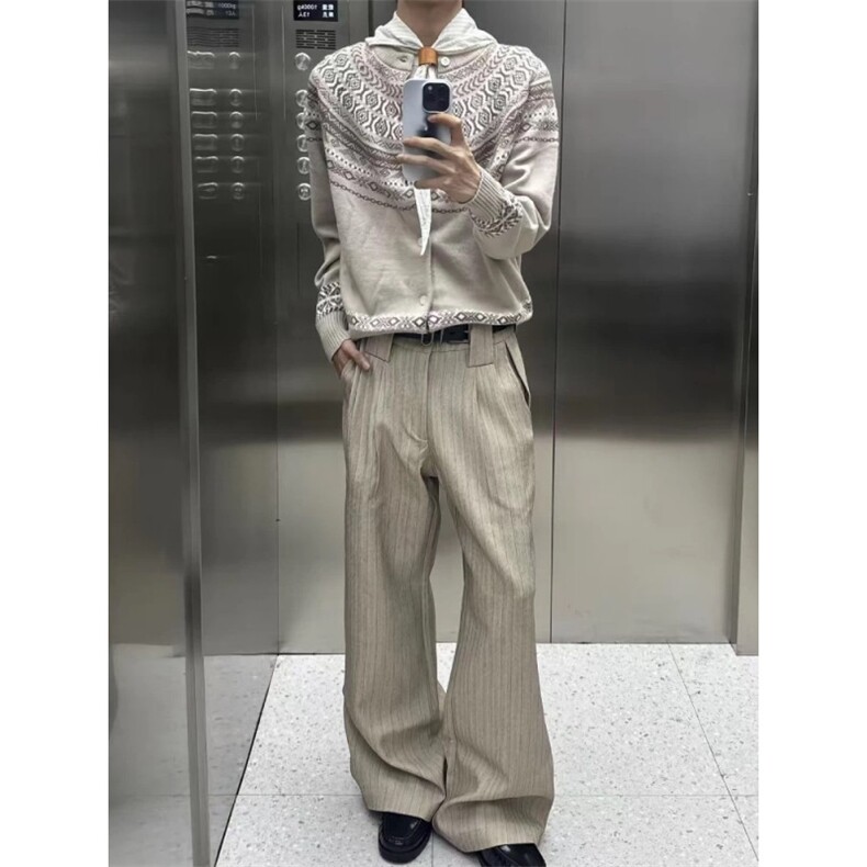 美式复古老钱风费尔岛针织毛衣休闲宽松慵懒风开衫外套ZZS151P65,男装针织衫/毛衣,电商D256A(原A064A)