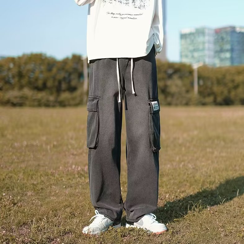 牛仔裤男秋季潮大码休闲裤子高街N5004P45,男装牛仔裤,星座1116-2
