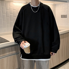 纯色长袖卫衣男秋款青少年长袖圆领拼接外套WY0027P38，女装短外套，星座1013-1
