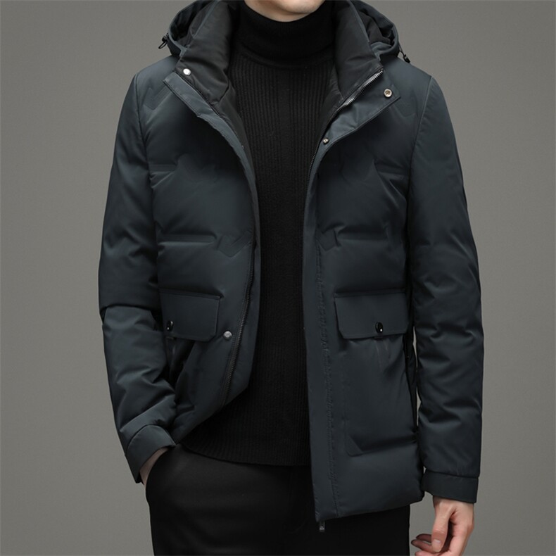 中年男灰鸭绒羽绒服男冬季新款中年加厚外套爸爸装YYYR6101-P265，男装羽绒服，电商B212（原钱塘6029）