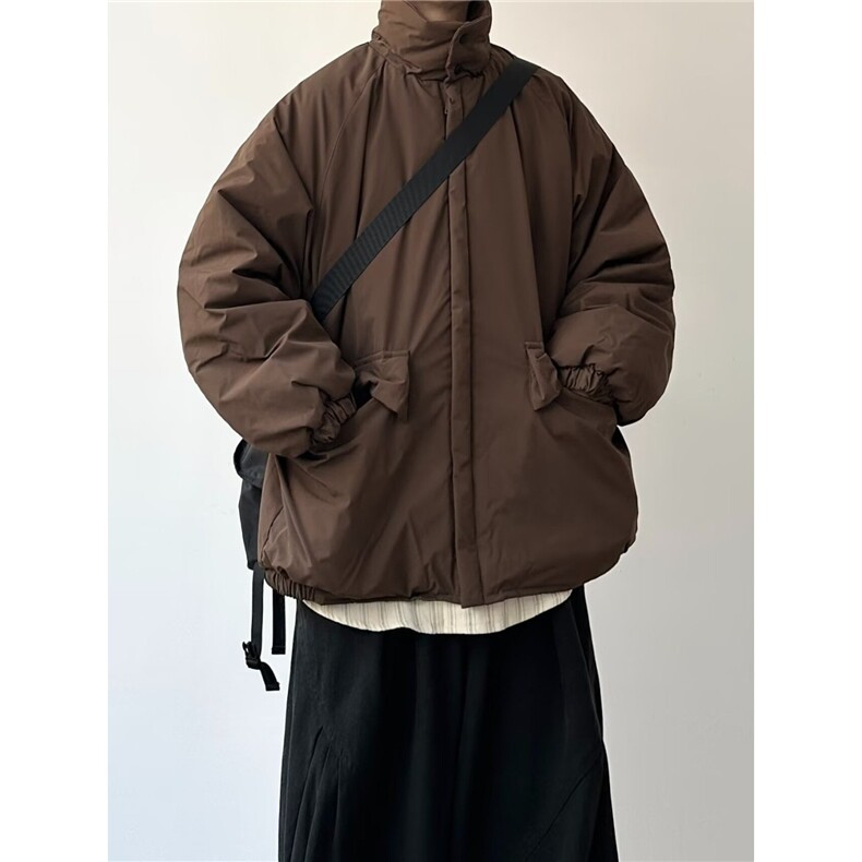 网图美拉德加厚小牛津防水棉服原宿慵懒保暖棉衣A025-EY157-P75,男装棉衣,电商A025