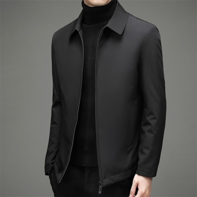 DZF01钱塘2020-3冬季厚款商务休闲翻领中年男士羽绒服货稳P165,男装羽绒服,钱塘207-3