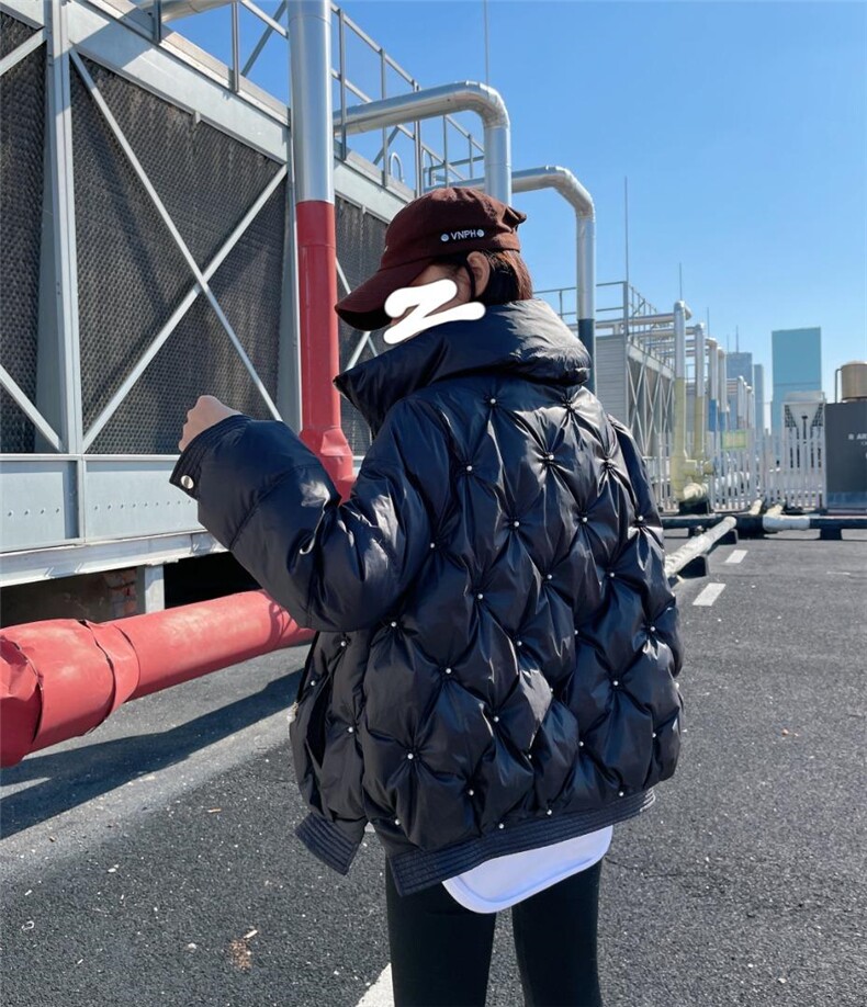 工艺钉珠羽绒外套，其它，维多利亚