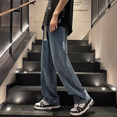 港风潮男夏季新款个性牛仔裤嘻哈ins潮高街潮流痞帅K96，男装牛仔裤，星座205-2